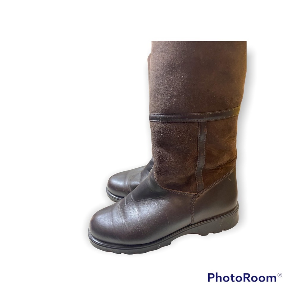 La Canadienne Shearling Lined Waterproof Winter Boots Brown Women's Size 8